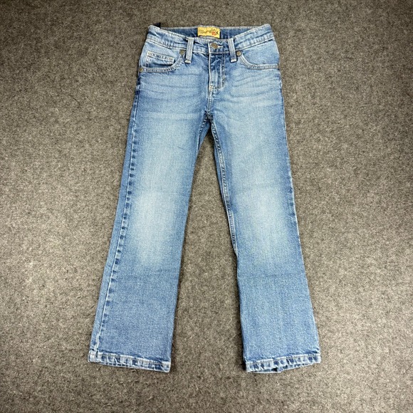 Wrangler 20X Girls' Blue Denim Jeans Classic Bootcut Style Comfortable Kids - Picture 1 of 8
